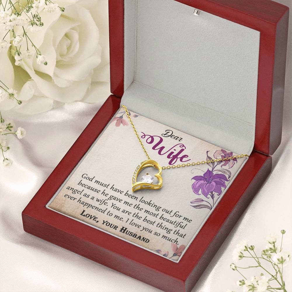 To My Wife Forever Love Necklace Jewelry Gift  #e325