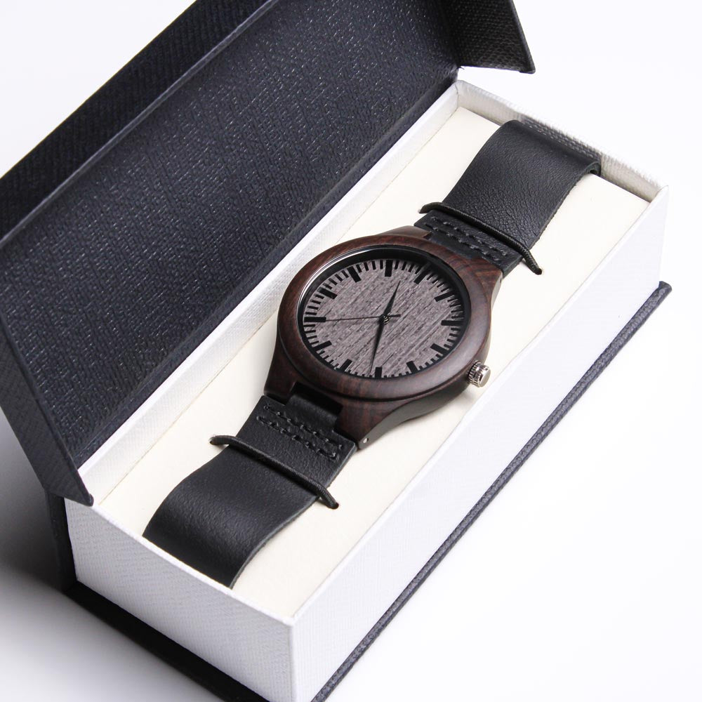 Custom Engraved Wooden Watch Gift For Son #e309