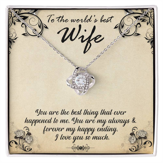 Love Knot Necklace for Wife - Personalized Jewelry