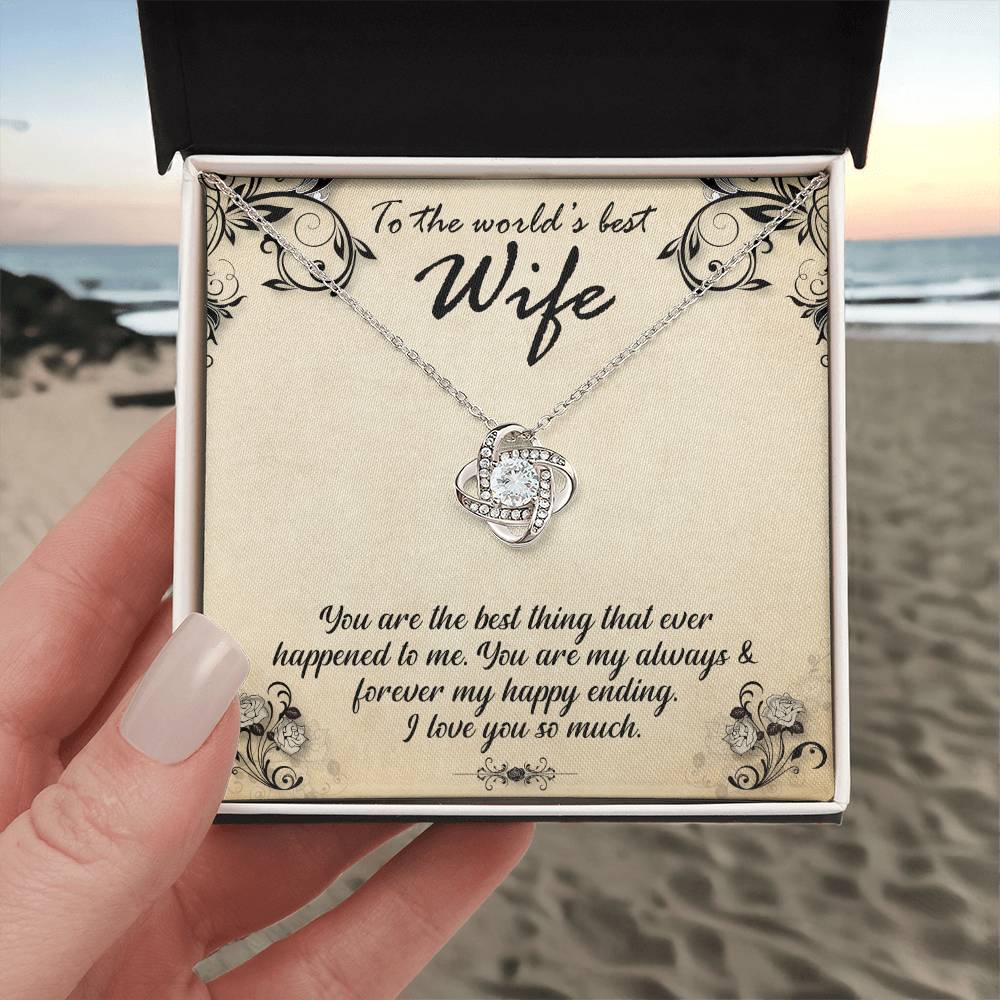 Love Knot Necklace for Wife - Personalized Jewelry