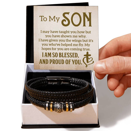 Leather Bracelet Gift For Son  #e315