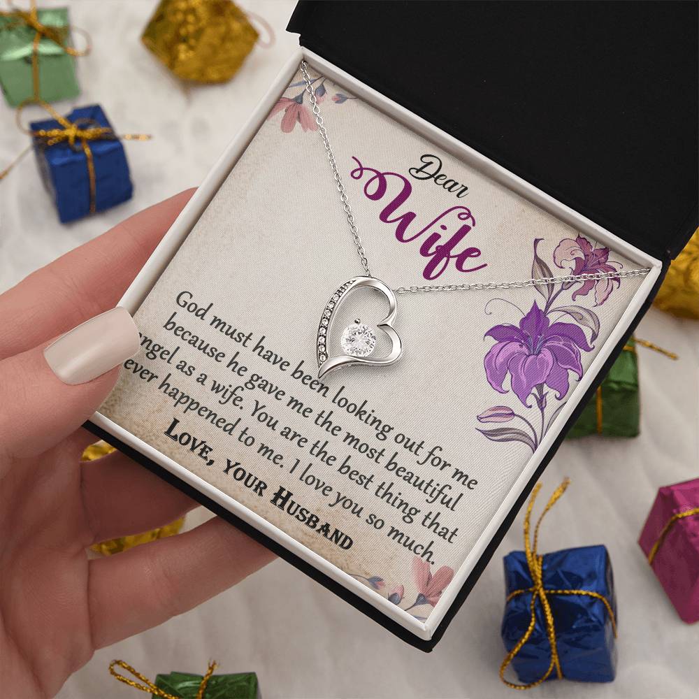 To My Wife Forever Love Necklace Jewelry Gift  #e325