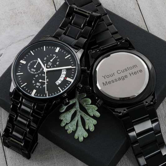 Personalized Engraved Watch Gift for Men - Chronograph Watch #e85