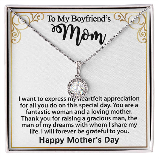 Gifts for Boyfriend's Mom, To My Boyfriends Mom Necklace Gifts, Mother's Day Gift Birthday Christmas Ideas For BF's Mom, Eternal Hope Pendants #e273