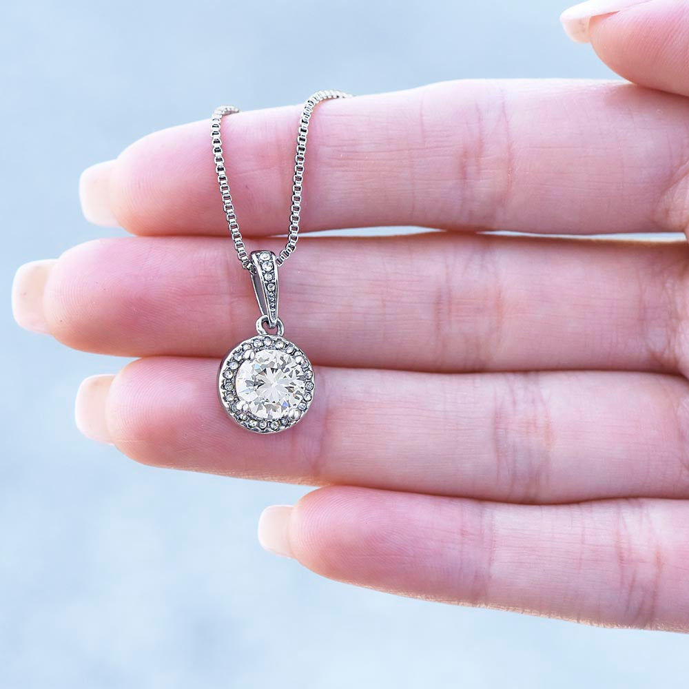 To My Mom Gift On My Wedding Day - I am so grateful - Eternal Hope Necklace  #e151