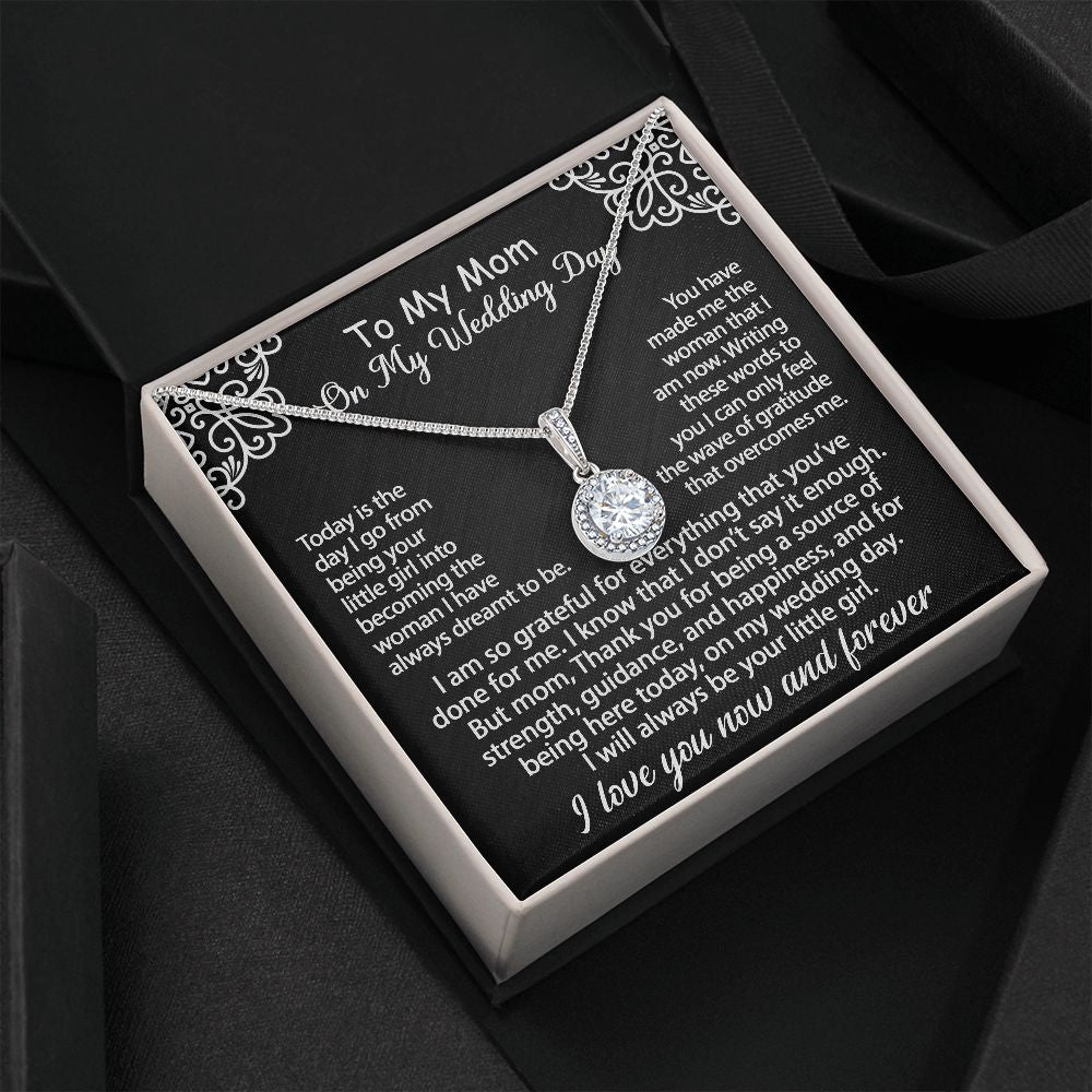 To My Mom Gift On My Wedding Day - I am so grateful - Eternal Hope Necklace  #e151