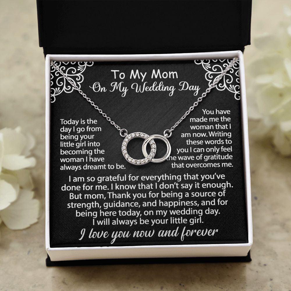 To My Mom Jewelry Gift Set On My Wedding Day - I am so grateful - Perfect Pair #e185