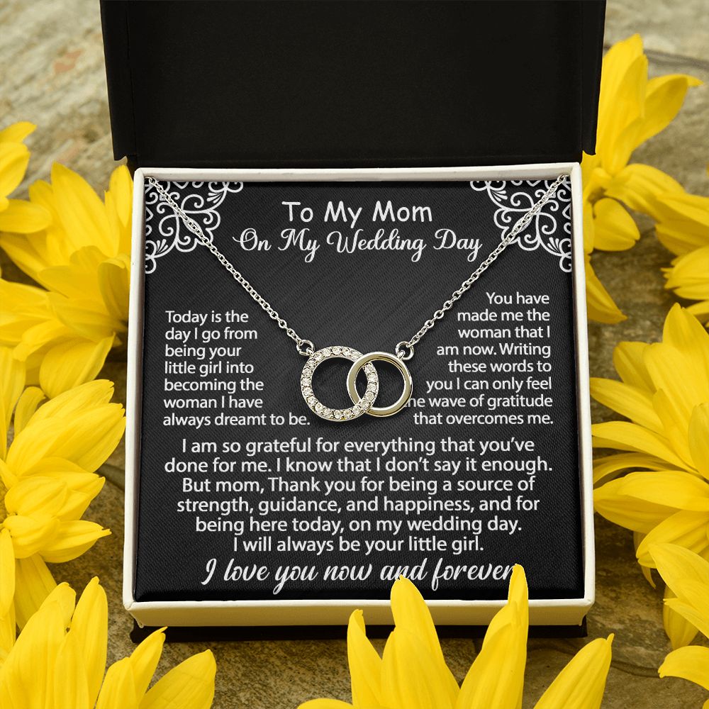 To My Mom Jewelry Gift Set On My Wedding Day - I am so grateful - Perfect Pair #e185