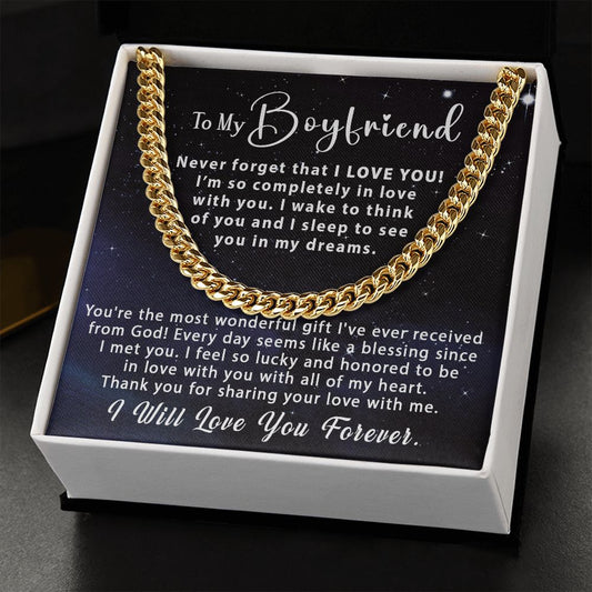 Cuban Link Chain Necklace - Message Card Jewelry - Jewelry Inns