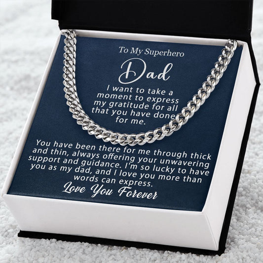 Cuban Link Chain - Necklace Gift for Dad - Jewelry Inns