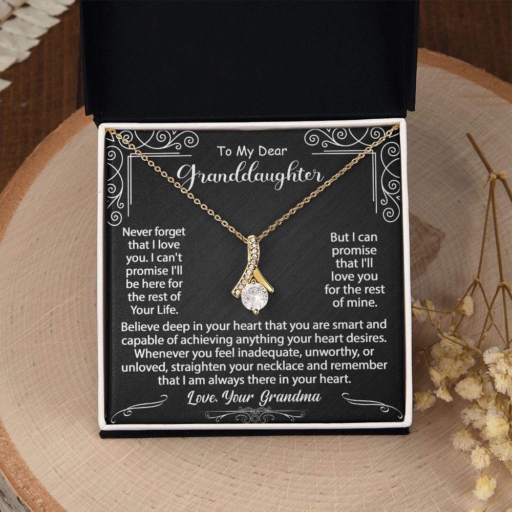 To My Granddaughter Necklace Gift - Believe deep in your heart - Alluring Beauty  #e72c