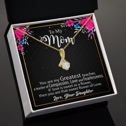 To My Mom Necklace Gift - Alluring Beauty #e132