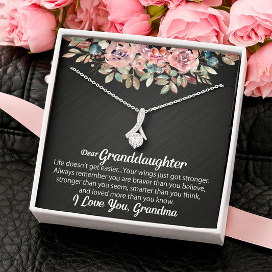 Personalized To My Granddaughter Necklace Gift From Grandma - Alluring Beauty #e101