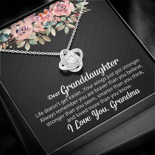 Personalized To My Granddaughter Necklace Gift From Grandma - Love Knot #e100