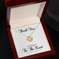 To My Bridesmaid Gift - Thank You For helping Us Tie The Knot - Love Knot Necklace #e74
