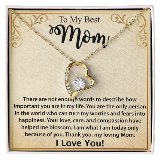 The Best Mother's Day Gift Ideas: To My Mom Necklace, Mother's Day Birthday, Christmas Gift Ideas From Daughter & Son, Poem Message Card Forever Love Pendant Jewelry Present For Her. Show your love to your mom now.