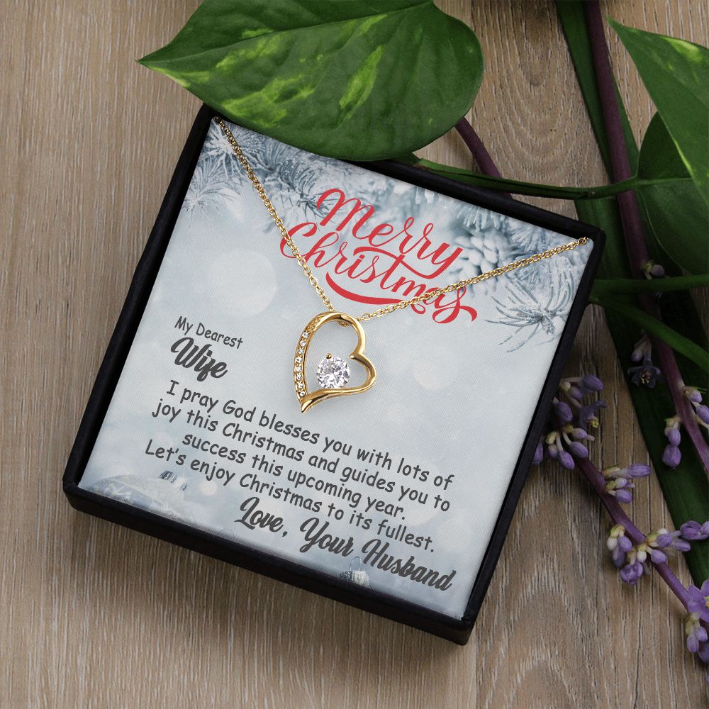 Personalized To My Wife Forever Love Necklace From Husband- Merry Christmas #e200