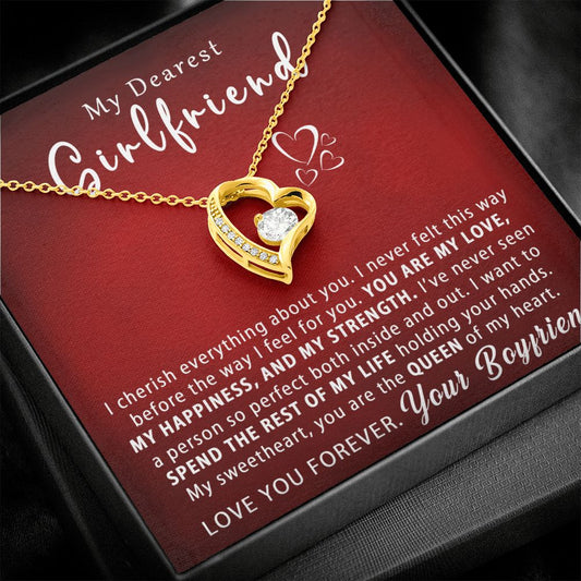 Best Gifts For Her - To My Girlfriend Personalized Forever Love Necklace - I cherish everything about you #e222