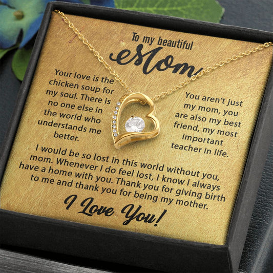 Forever Love Necklace - Mom Message Necklace - Jewelry Inns