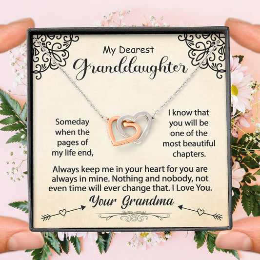 To My Granddaughter Gift Necklace From Grandmother, Graduation Birthday Gift To Granddaughter From Grandma, Inspirational Message Card Necklace #e62