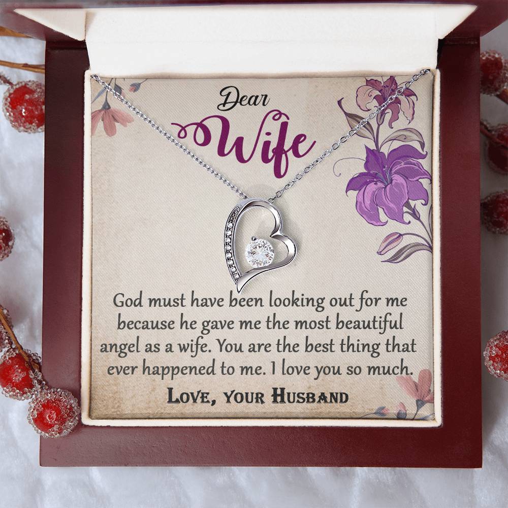 To My Wife Forever Love Necklace Jewelry Gift  #e325