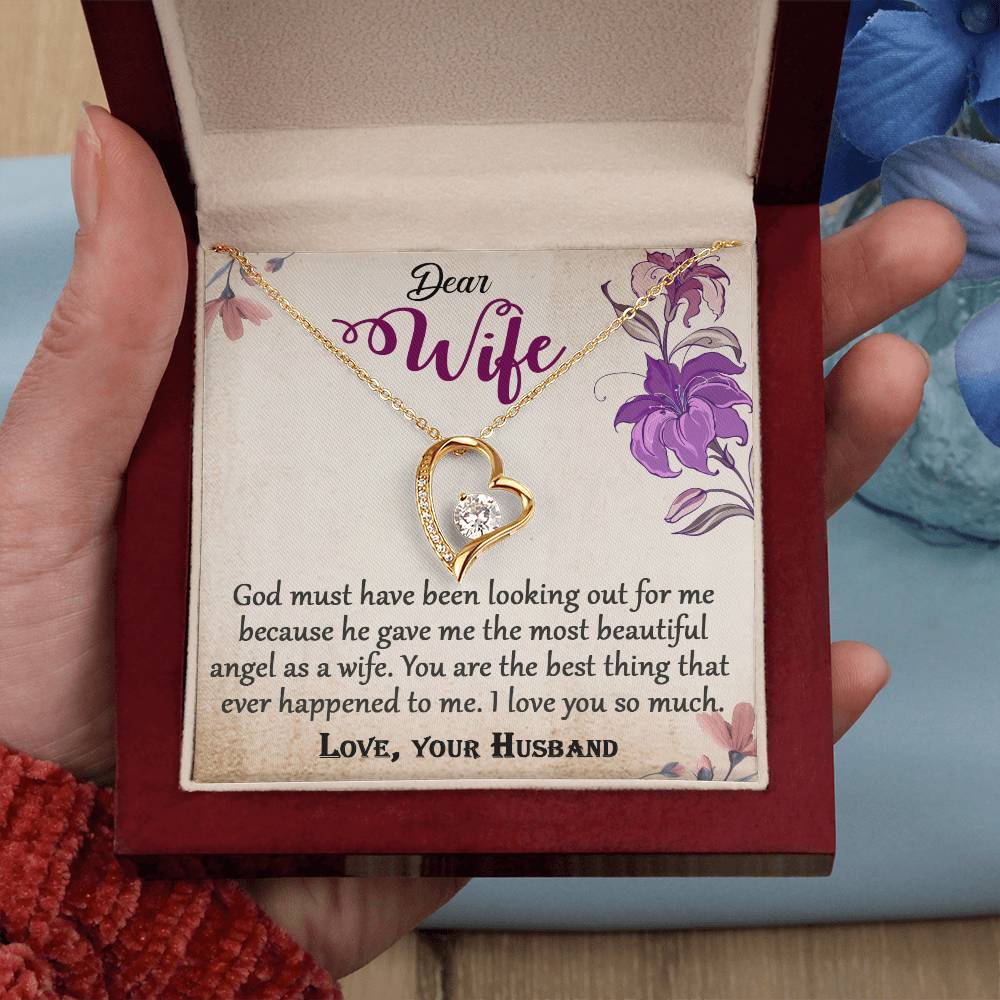 To My Wife Forever Love Necklace Jewelry Gift  #e325