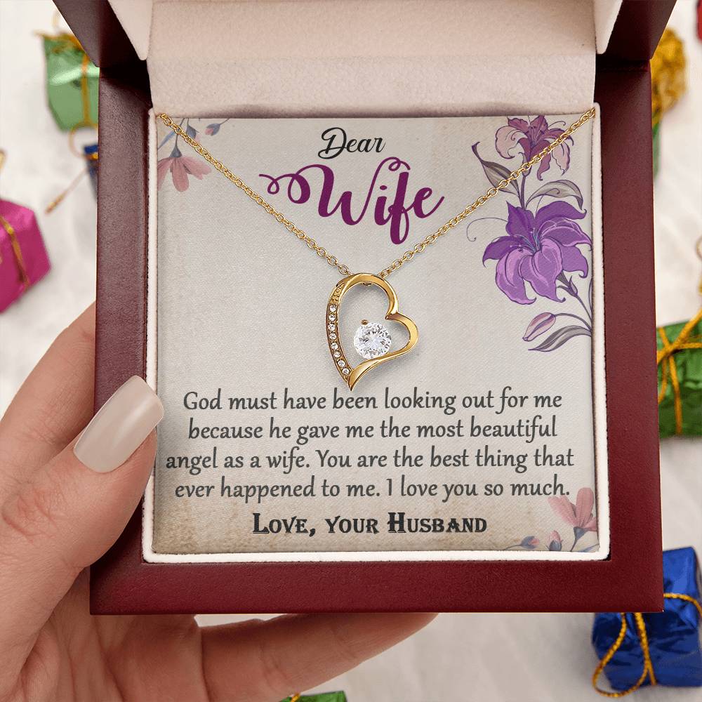 To My Wife Forever Love Necklace Jewelry Gift  #e325