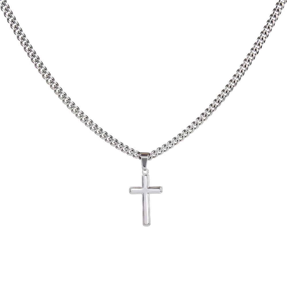 Cuban Link Chain With Cross - Personalized Jewelry - Jewelry Inns