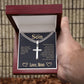 Son Cross Necklace - Personalized Message Card Jewelry - Jewelry Inns