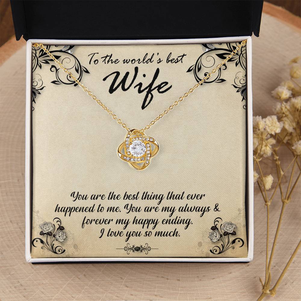 Love Knot Necklace for Wife - Personalized Jewelry