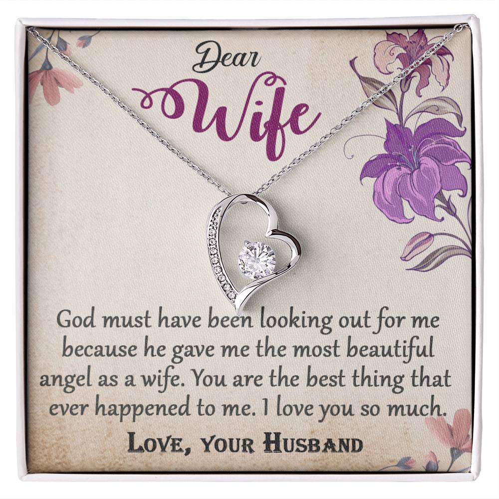 To My Wife Forever Love Necklace Jewelry Gift  #e325