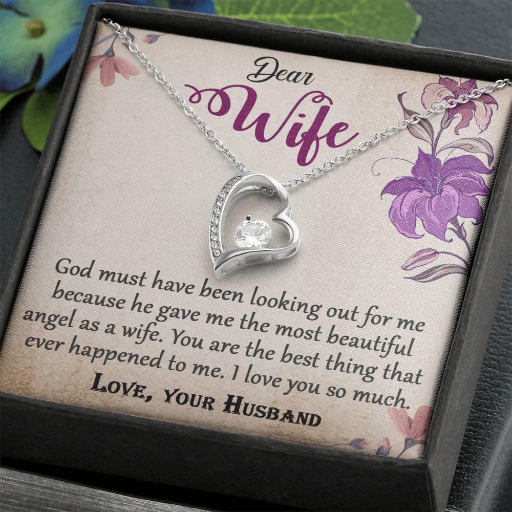 To My Wife Forever Love Necklace Jewelry Gift  #e325