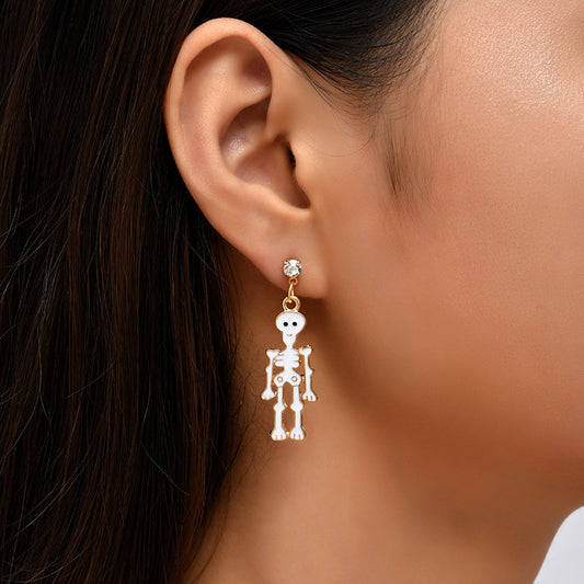 Retro Halloween Skull Earrings