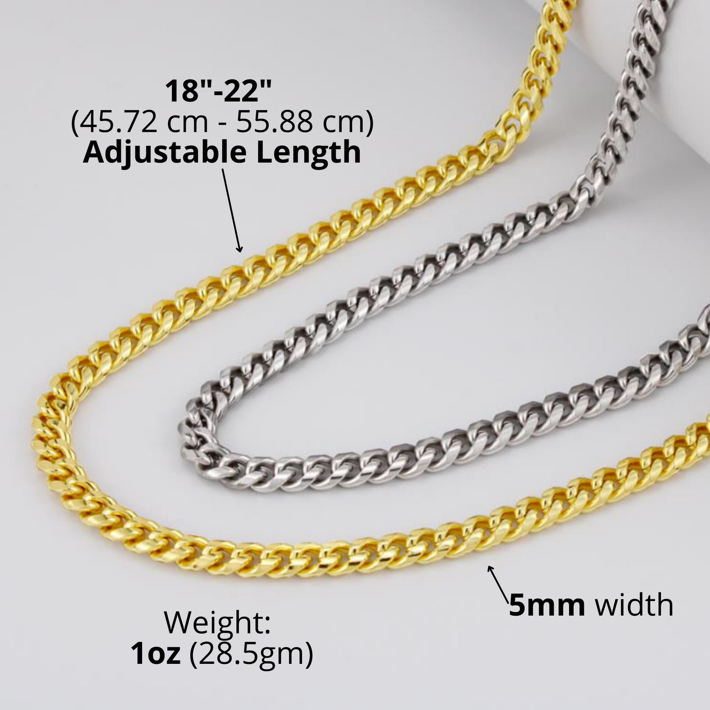 Personalized To My Husband Cuban Link Chain 5mm Necklace - Merry Christmas #e191