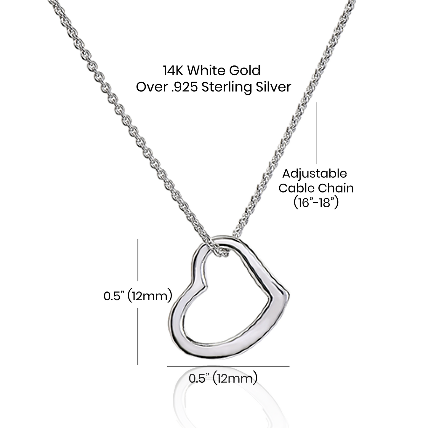 To My Mom Necklace Gift - Delicate Heart #e135