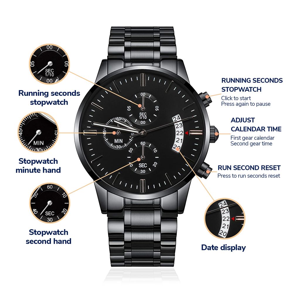 Personalized To My Husband Chronograph Watch Gift #e189od23