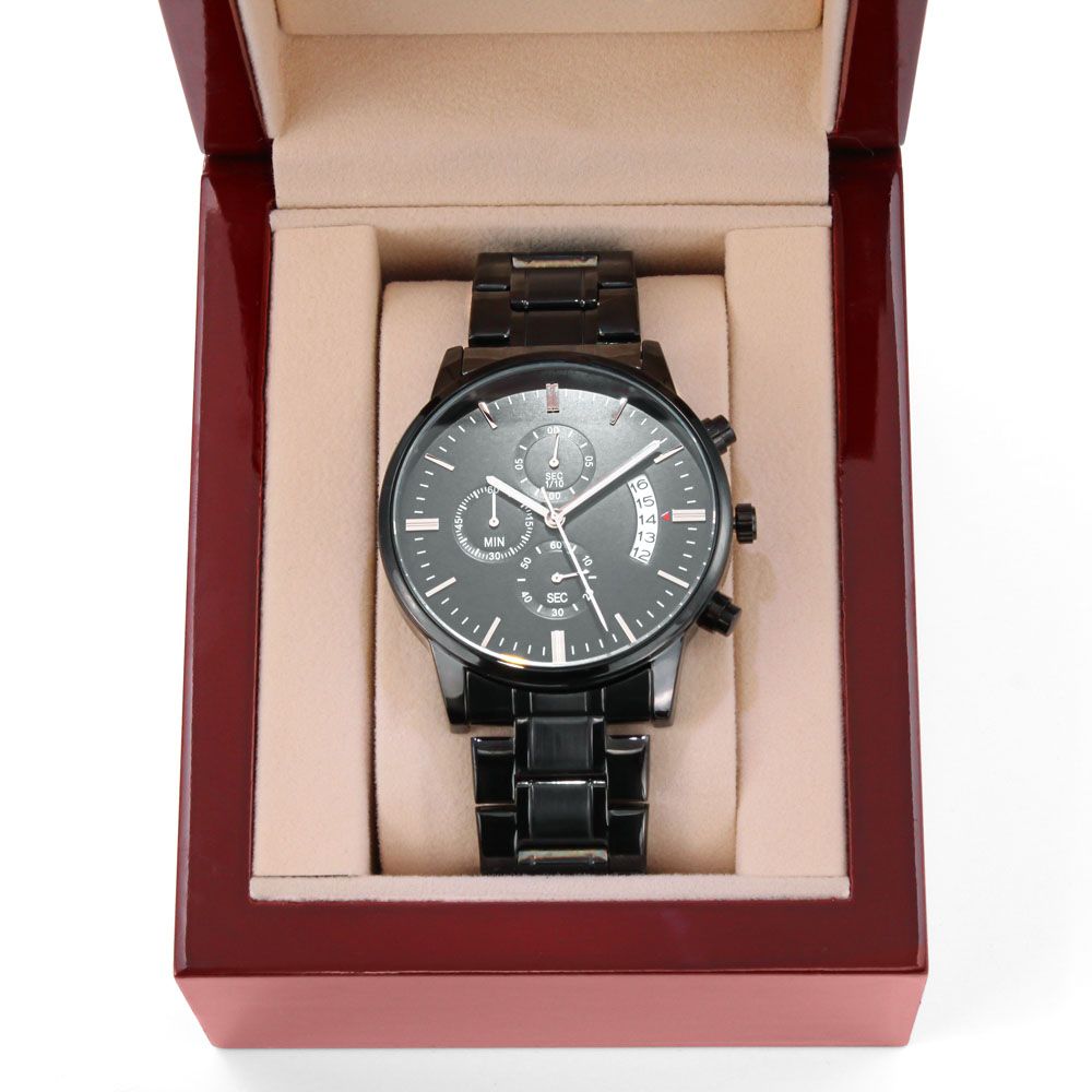 Personalized To My Husband Chronograph Watch Gift - Became "WE" #e189