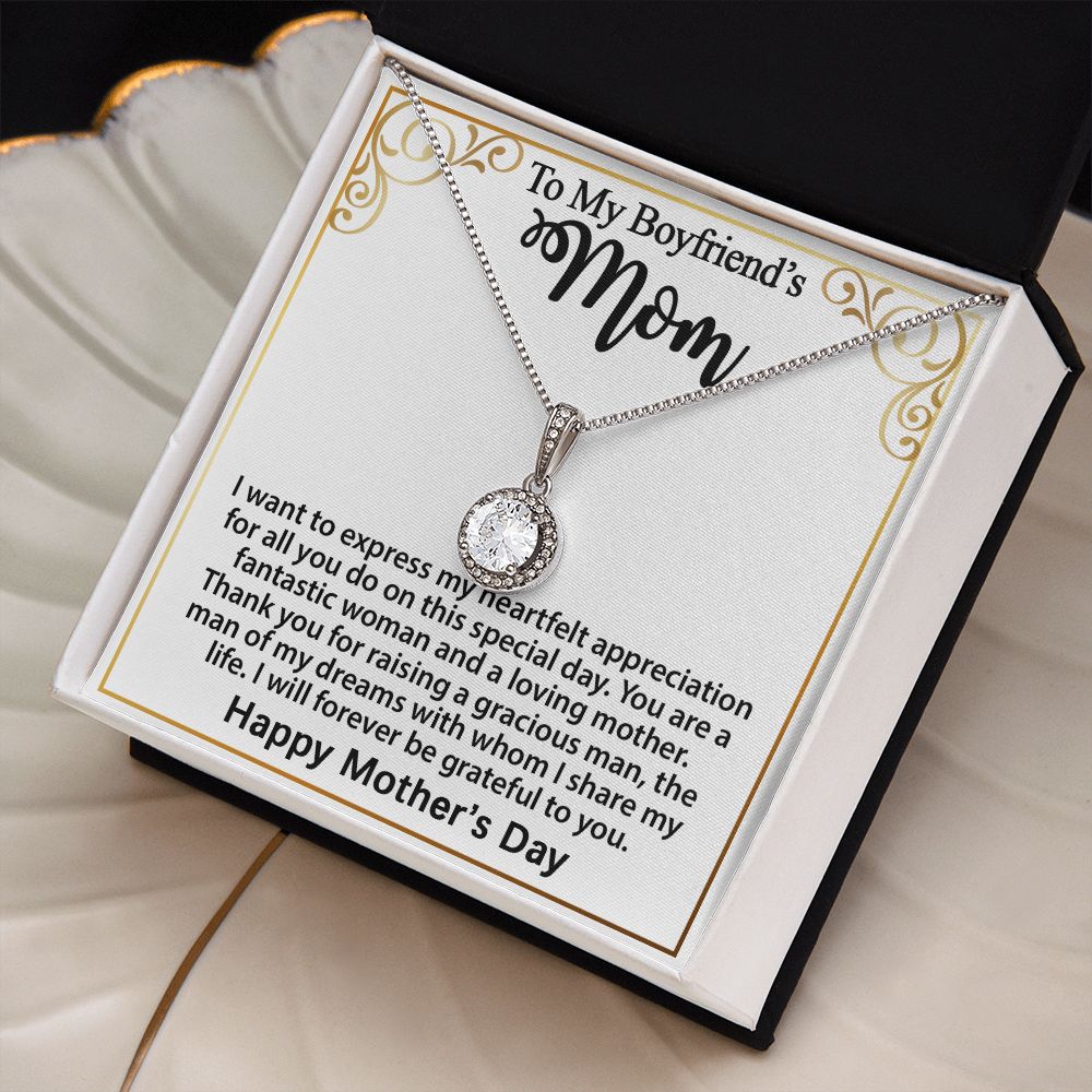 Gifts for Boyfriend's Mom, To My Boyfriends Mom Necklace Gifts, Mother's Day Gift Birthday Christmas Ideas For BF's Mom, Eternal Hope Pendants #e273