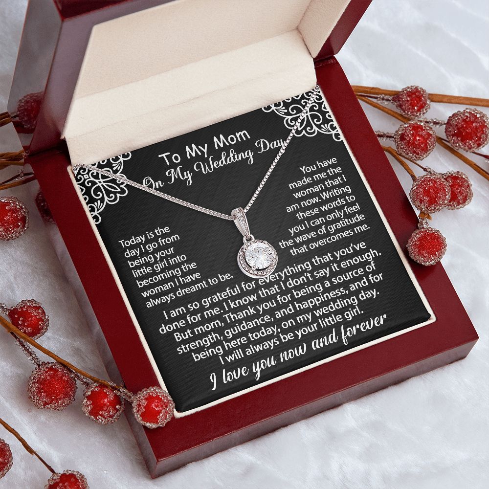 To My Mom Gift On My Wedding Day - I am so grateful - Eternal Hope Necklace  #e151