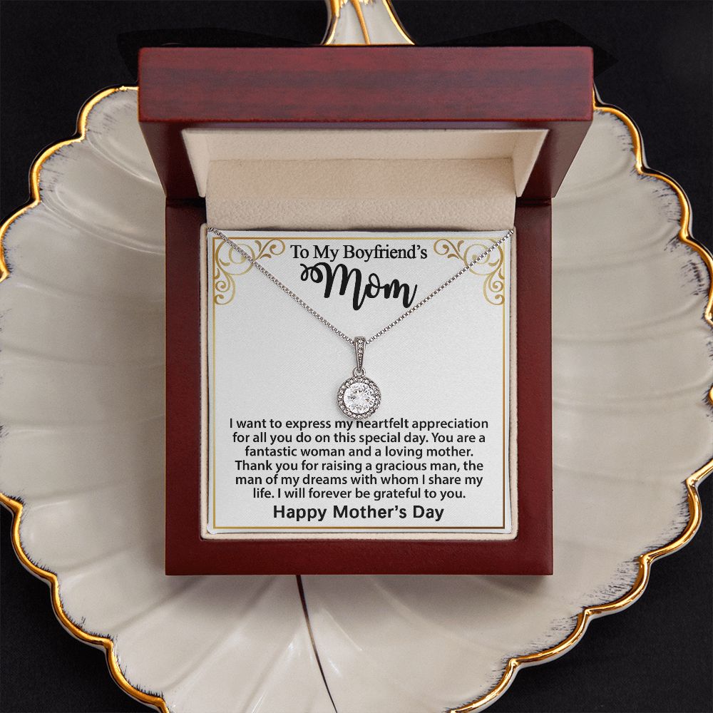 Gifts for Boyfriend's Mom, To My Boyfriends Mom Necklace Gifts, Mother's Day Gift Birthday Christmas Ideas For BF's Mom, Eternal Hope Pendants #e273