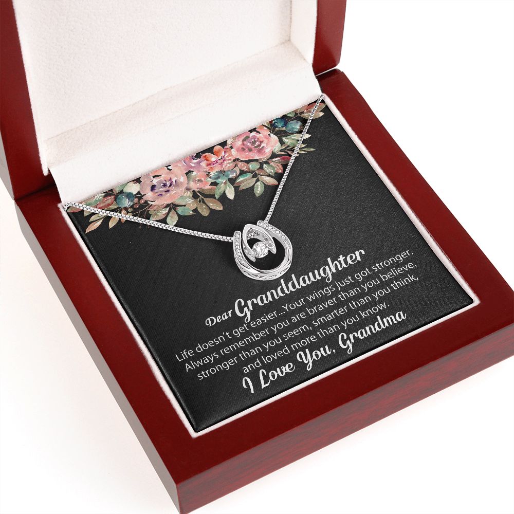 Personalized To My Granddaughter Necklace Gift From Grandma - Lucky In Love #e104