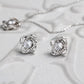 Love Knot Earrings & Necklace Set - 14K White Gold Gift For Her #e76