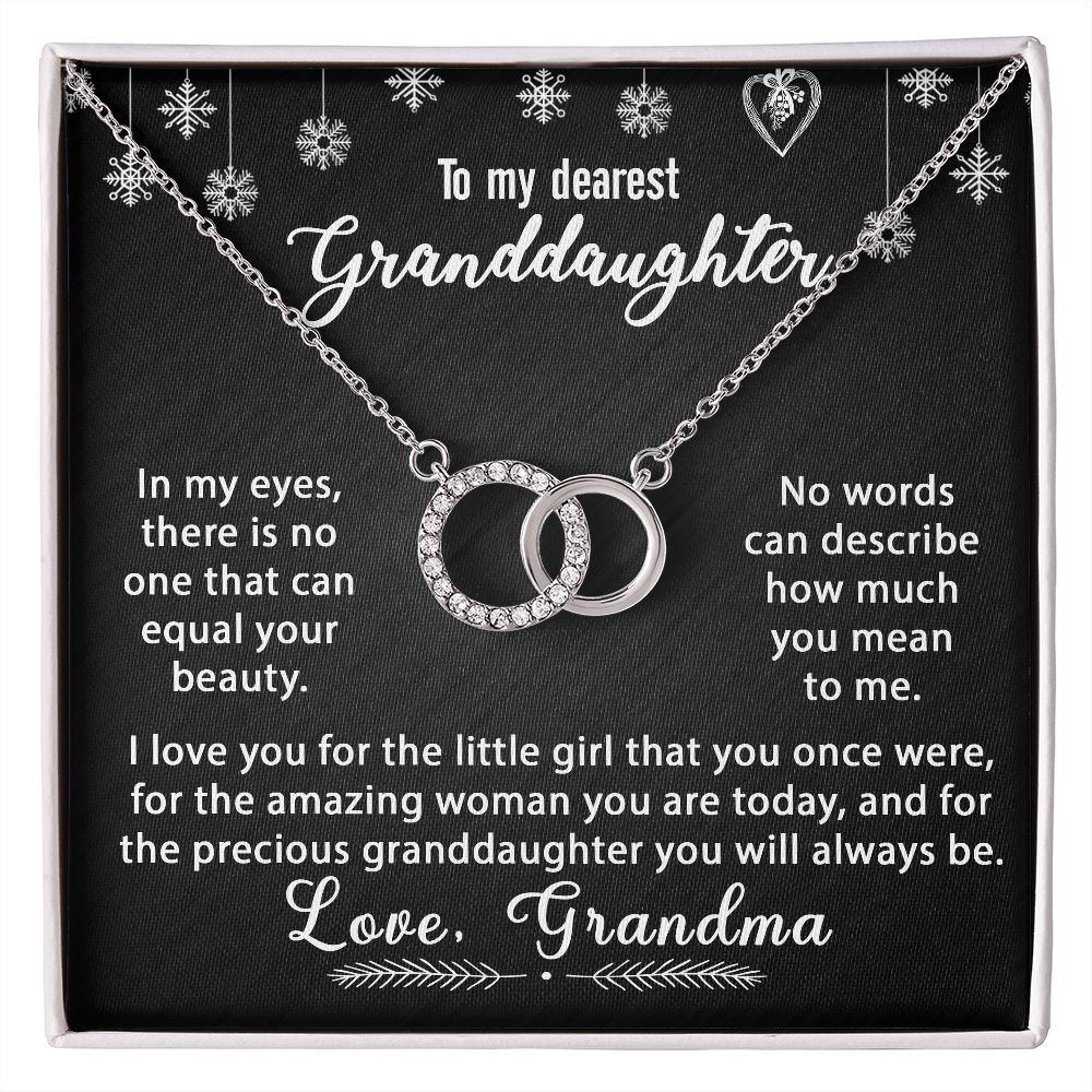 To My Granddaughter Necklace Gift - In my eyes - Perfect Pair #e174