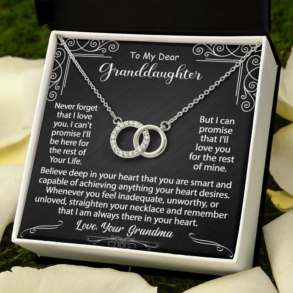 To My Granddaughter Necklace Gift - Believe deep in your heart - Perfect Pair #e113
