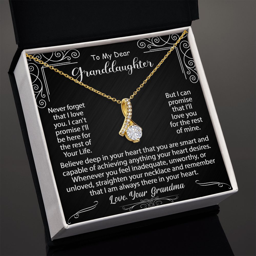 To My Granddaughter Necklace Gift - Believe deep in your heart - Alluring Beauty  #e72c