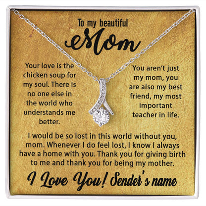 Personalized Necklace For Mom - Mothers Day Gift Ideas, Birthday Christmas Gift for Mom Alluring Beauty - Custom name #az23e237