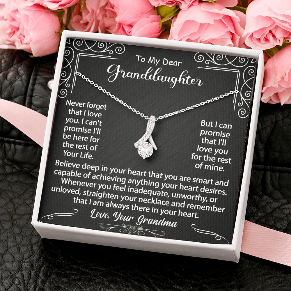 To My Granddaughter Necklace Gift - Believe deep in your heart - Alluring Beauty  #e72c