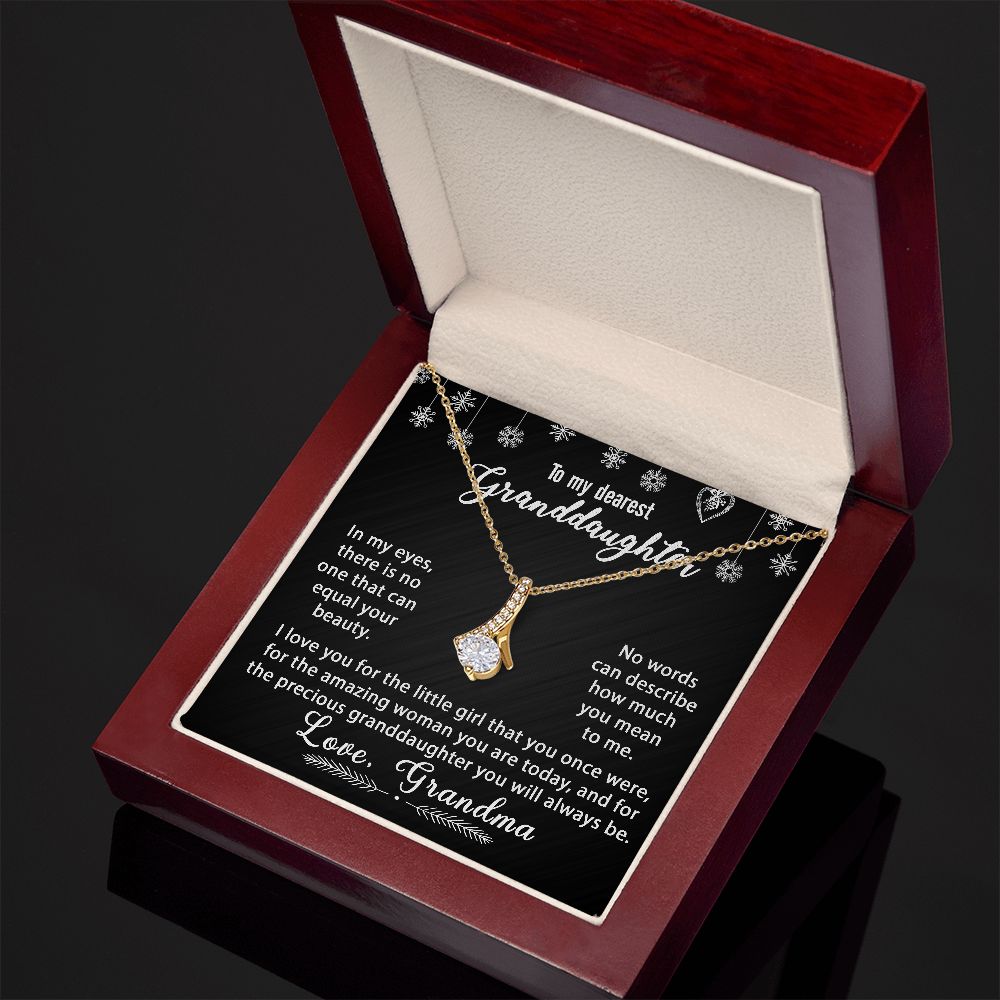 To My Granddaughter Necklace Gift - In my eyes - Alluring Beauty #e168