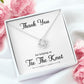 To My Bridesmaid Gift - Thank You For helping Us Tie The Knot - Love Knot Necklace #e74