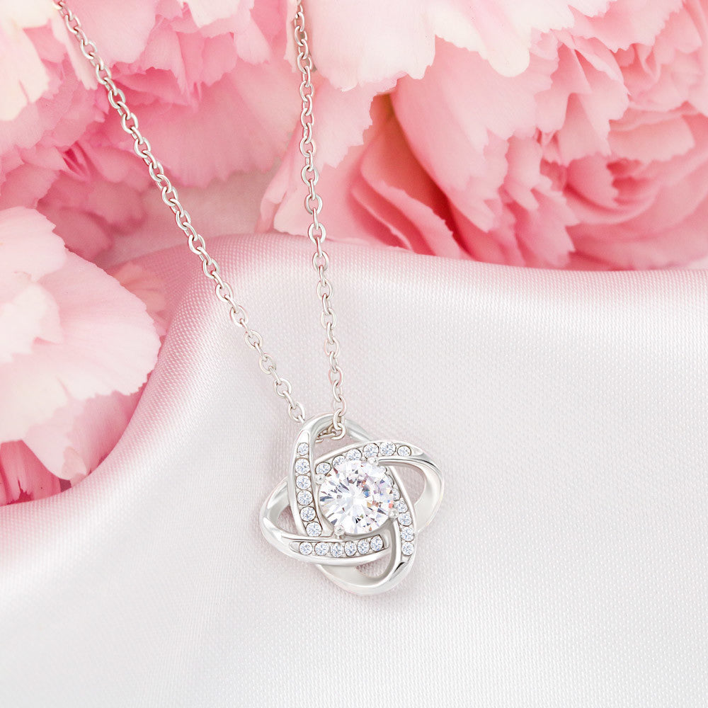 To My Granddaughter Necklace Gift - Always keep me in your heart - Love Knot #e159